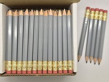 72 Gray Half mini short Small Hexagon Golf 2 Pencils ExpressPencilsTM
