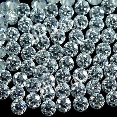 2.50 MM Certified D Color VVS1 Brilliant Cut Round White Lab Grown Diamond 15 Pc