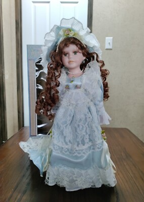 Cathay Collection Porcelain Doll - Keisha w/stand 1 - 5000 In Box with COA