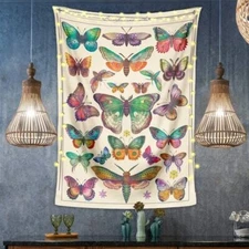 Best Gift Butterfly Tapestry Vertical Wall Hanging Decoration 48x58inch