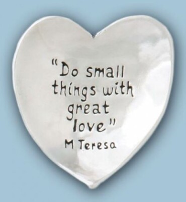 Basic Spirit Do Small Things Charm Bowl BWL-37, Boxed, Pewter, 2.25'' diameter