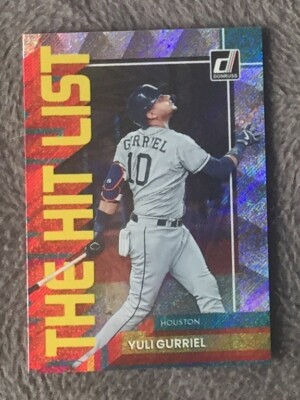 2022 Donruss Hit List Vector #THL-8 YULI GURRIEL Houston Astros Free Shipping!