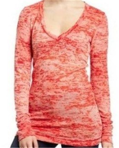 women's thermal v neck tops