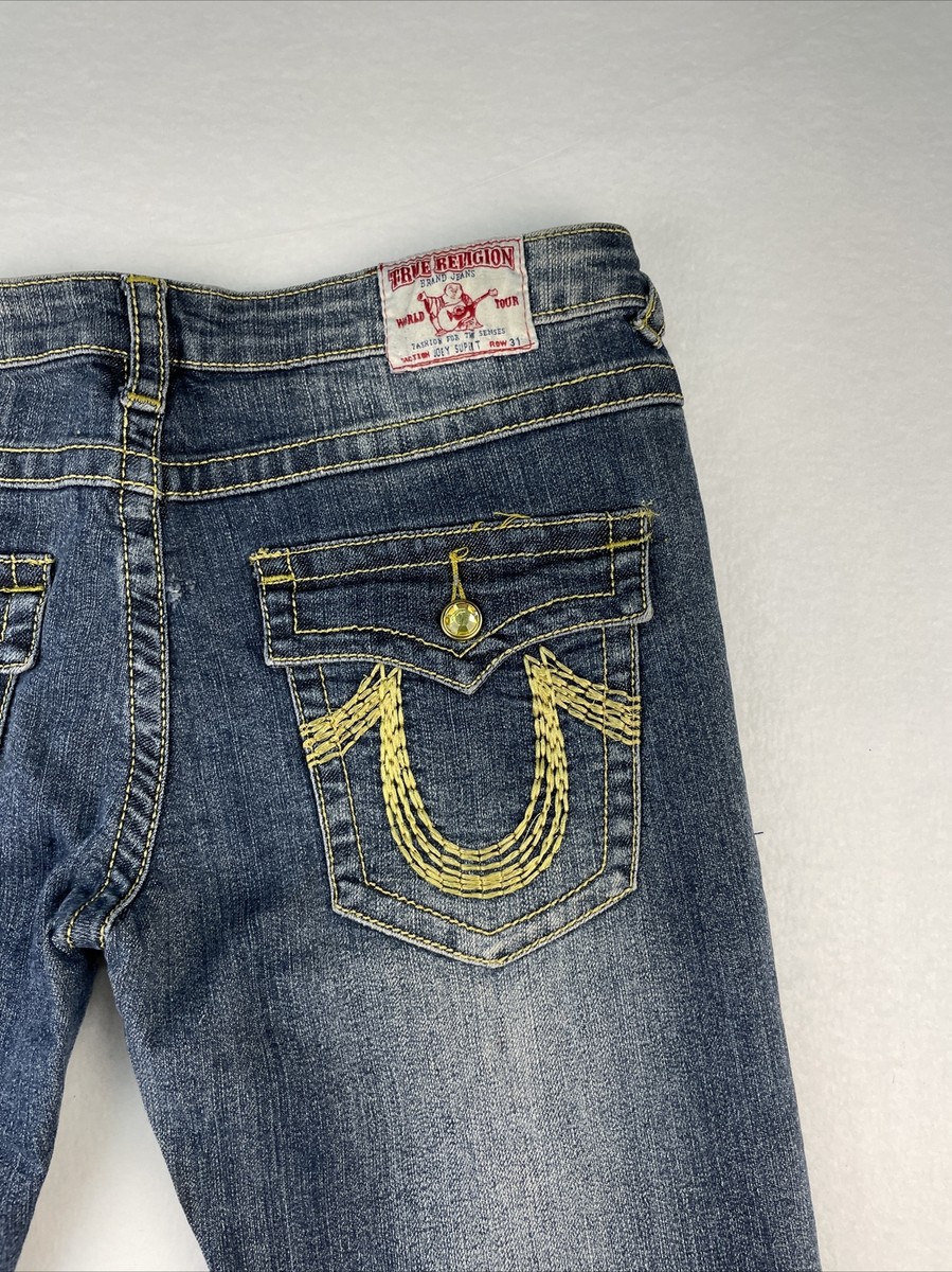 True Religion Joey Super T Jeans Women's Sz 31 Med Wash 30