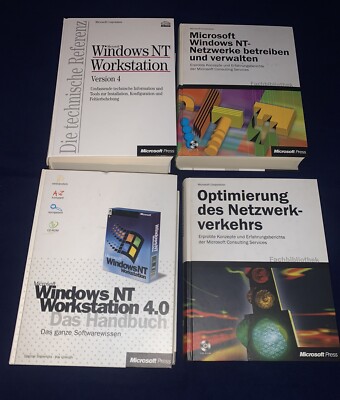 #4 Bücher Microsoft Windows NT Workstation 4.0 Das Handbuch Optimierung Netzwerk