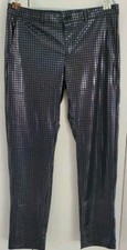 Womens Shiny Multicolor Straight Pants Lrg. Disco Pants. 80  s Halloween
