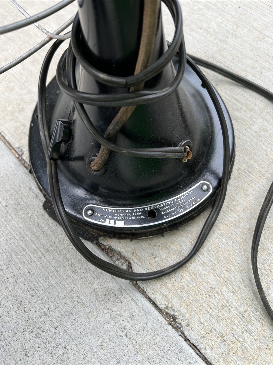 Vintage Hunter Fan and Ventilating Co Tested Working Type CG