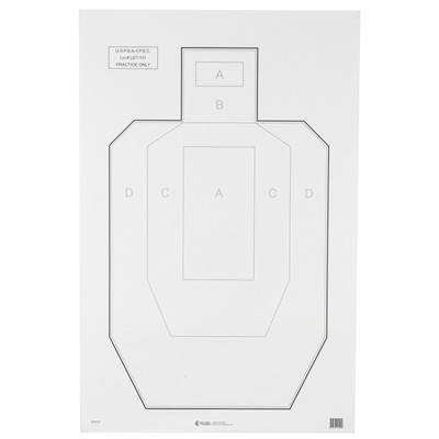 100 Per Box Official USPSA/IPSC Practice Target White/Black 23"x35 ...