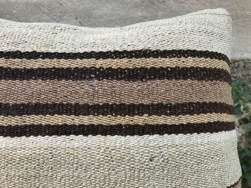 16x16 Kissenbezug,Kilimkissen,Dekokissen,Vintage Kissen,Streifenkissen - Bild 5 von 12