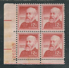 Scott #1045...12 Cent...Benjamin Harrison...2 Plate Blocks