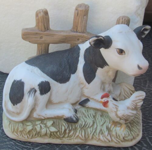 Cow Porcelain Figurine; Homco; 1460 - Afbeelding 1 van 4