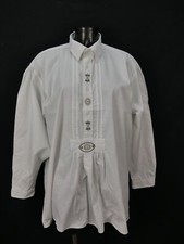 Size L costume shirt shirt gede white cotton edelweiss embroidery th1288