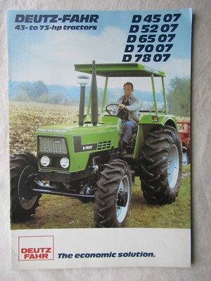Deutz-Fahr D4507 D5207 D6507 D7007 D7807 Tractor Sales Brochure | eBay