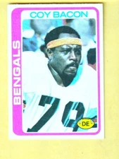 Coy Bacon Cincinnati Bengals 1978 Topps #135 Jackson State Ironton Ohio