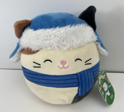 Squishmallows Cam Kitty Cat Kitten Plush 7'' Stuffed Animal Kellytoy Hat & Scarf