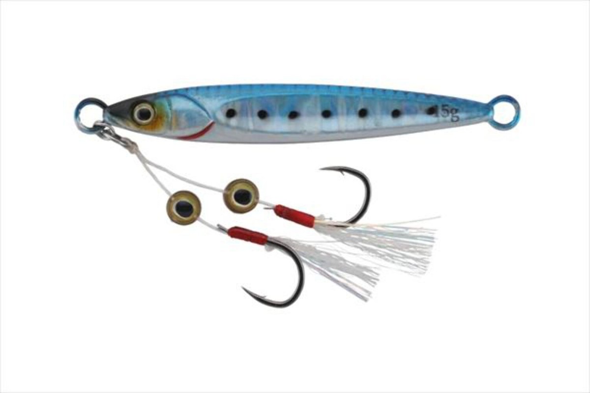 JACKALL Metal Jig Big Backer – 3.1”, 2.1 Oz, Sardine/Magma Wave Holo, For Shore Jigging & Saltwater Fishing - View #7