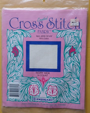 New ZWEIGART Counted Cross Stitch 14 Count IVORY Aida Fabric Item 816 15X18"