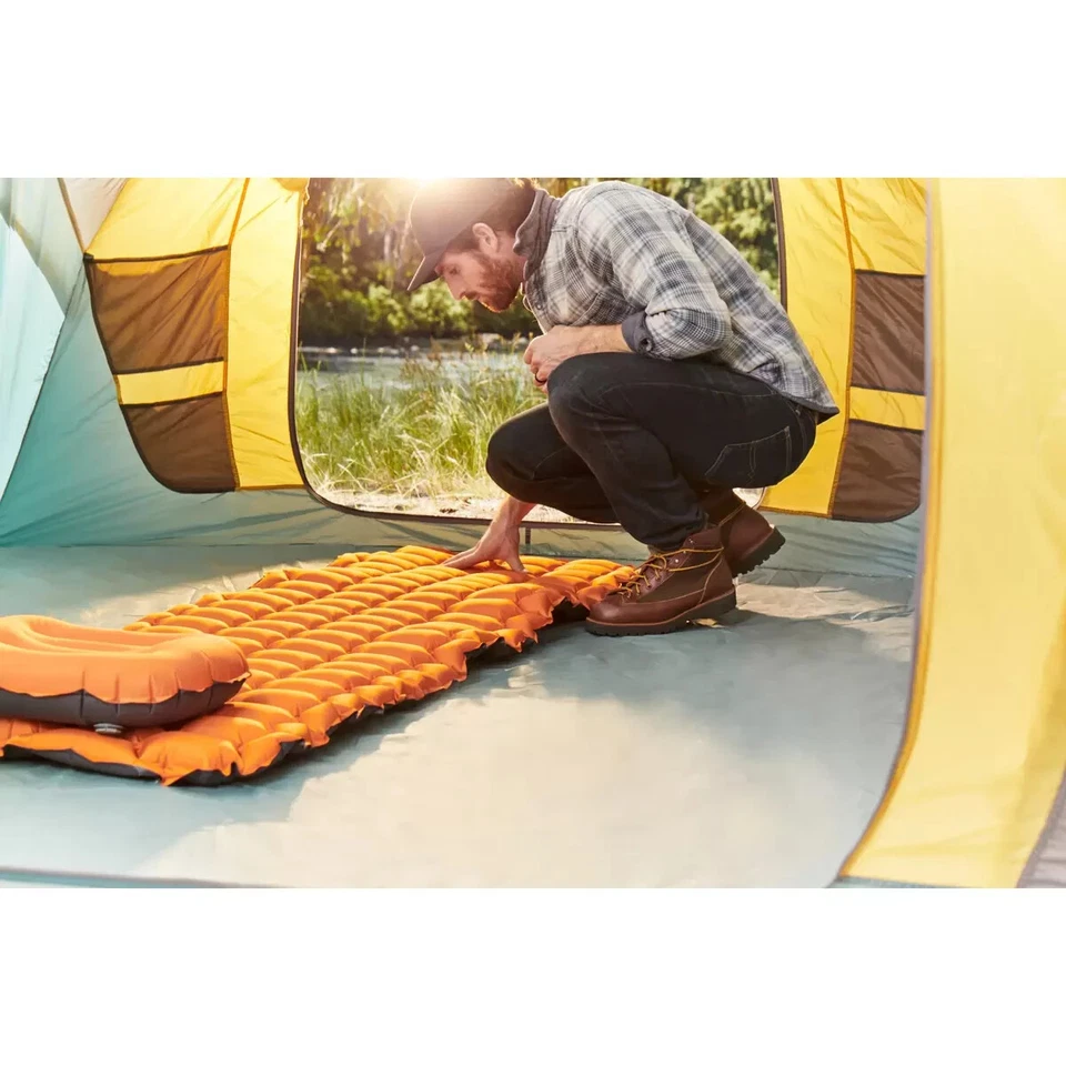 Cascade Mountain Tech Inflatable Sleeping Pad with Inflatable Pillow Outdoor New - Image 2 of 4