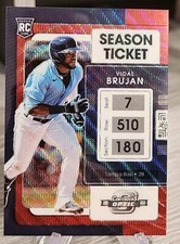 Vidal Brujan 2022 Panini Contenders Optic Ruby Wave Rookie /199 #8 Rays/Cubs RC