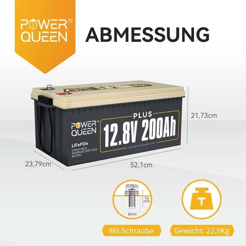 12V/24V 50Ah 100Ah 200Ah Lithium Batterie Bluetooth LiFePO4 Akku für Wohnmobil - Afbeelding 61 van 151