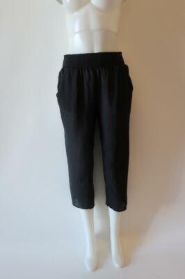 WOMENS SHOW ME YOUR MUMU BLACK FLOWY CROP PANTS SZ S