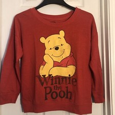 Disney Winnie The Pooh Lightweight Sweatshirt Womens Size M Cotton/Poly Blend