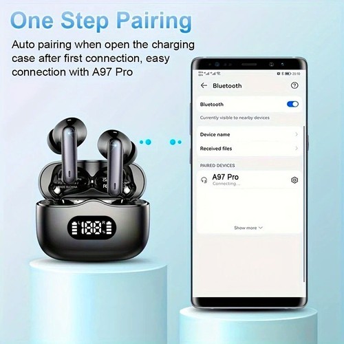 Wireless Earbuds Bluetooth 5.3 Headphones 40dB ANC 6 Mic ENC - 第 7/7 張圖片