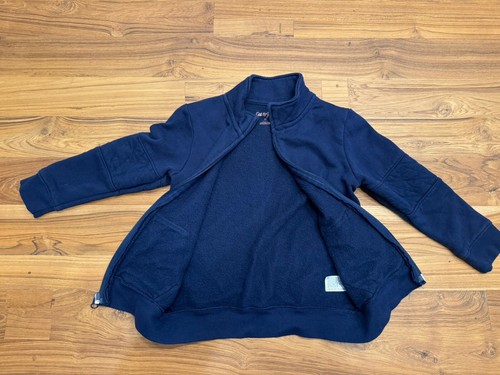 Boys Cat And Jack (Target) Size 5T Dark Blue Zip Up Hoodie - Spring Ready - Picture 3 of 4