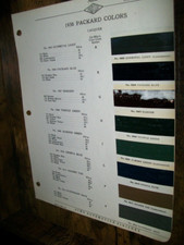 1936 PACKARD Acme car auto Paint Chips set-Good