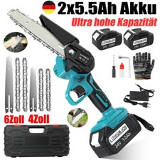 4+6 Zoll Mini Elektro Kettensägen Akku Kettensäge Handkettensäge Mit 2 Batterien