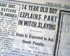 REHMEYER'S Hex Hollow Murder Witchcraft John Blymire Voodooism 1929 Newspaper