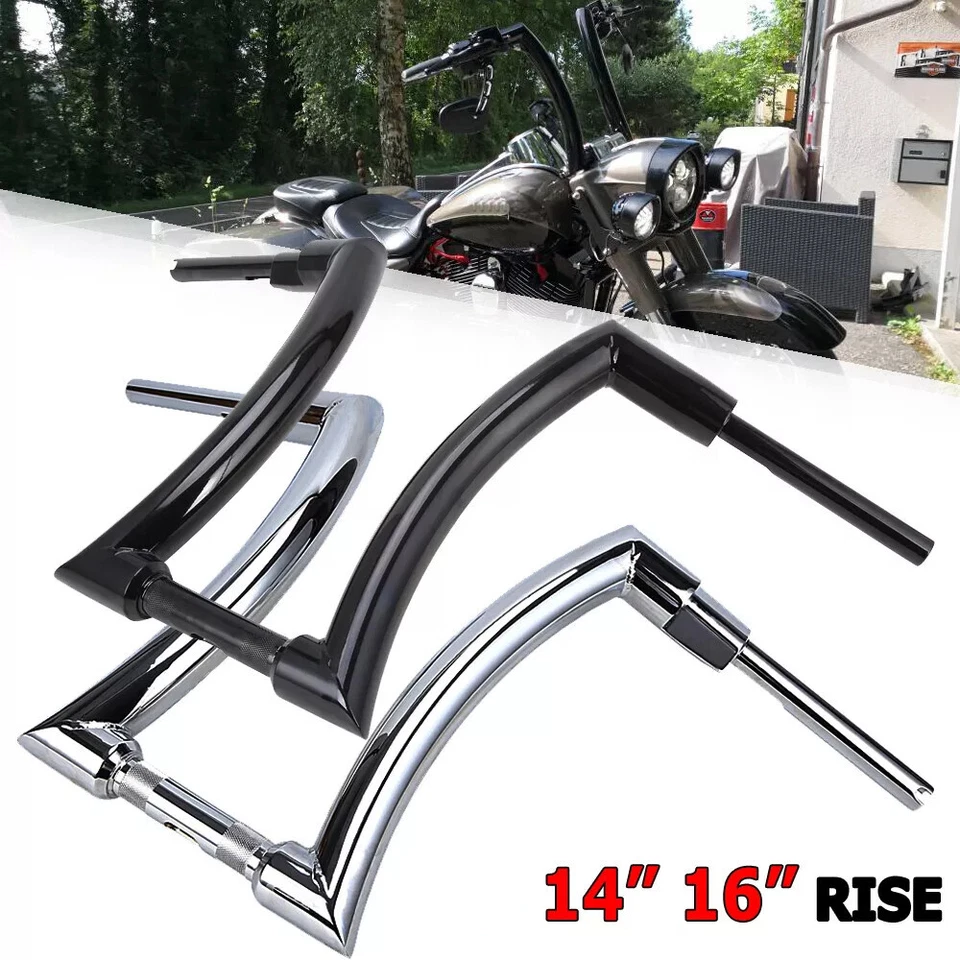 14/16'' Rise Ape Hanger Handlebar Fit For Harley Softail 2000-2021 - Imagem 4 de 4