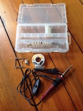 Walnut Hollow Wood Burning Soldering Iron Kit w Box 27512 Extra Lead Free Solder