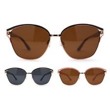 Polarized Womens Ribbon Frame Designer Fashion Style Sunglasses