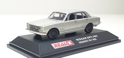 1/72 Real-X 1969 NISSAN SKYLINE 2000GT-R SILVER PGC10 diecast car