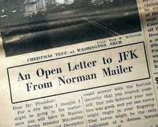 NORMAN MAILER Open Letter to President John F. Kennedy JFK '62 Greenwich Village