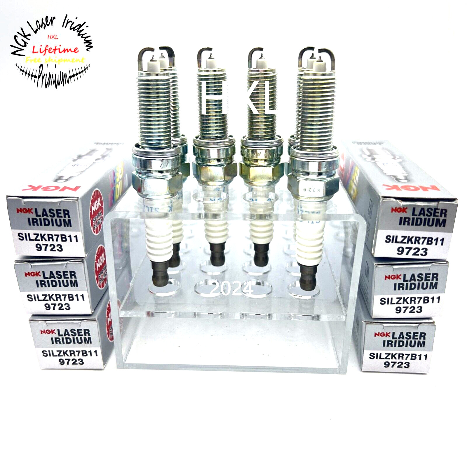 NGK Set of 6 Laser Iridium Spark Plugs 9723 for Chrysler Dodge Hyndai Jeep Kia