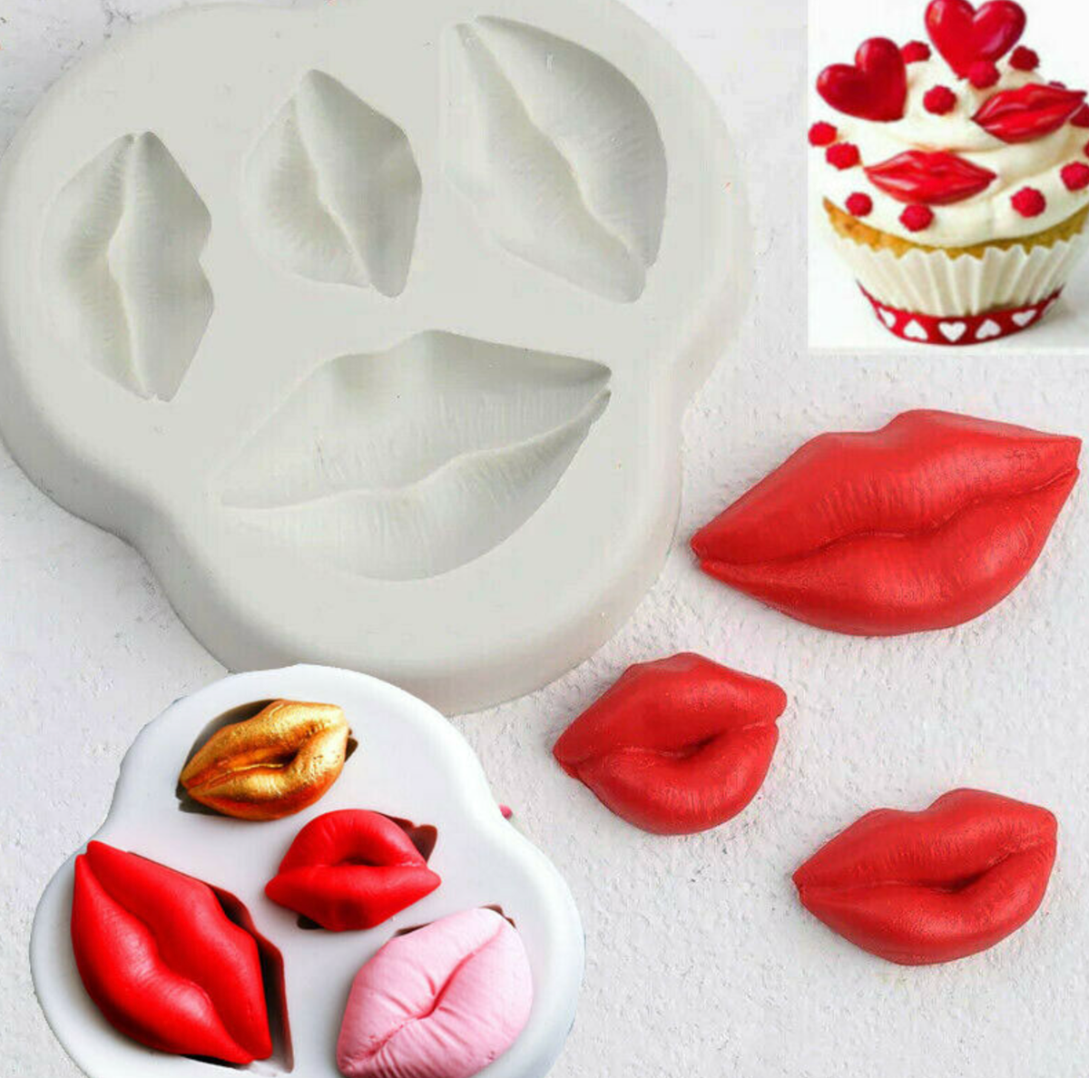 Sexy Lips Silicone Fondant Icing Mould Sugar Craft Chocolate Mold
