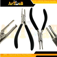 Set of 2 - Eyewear Nosepad Adjusting and Applying Pliers - Optical Pliers -Black