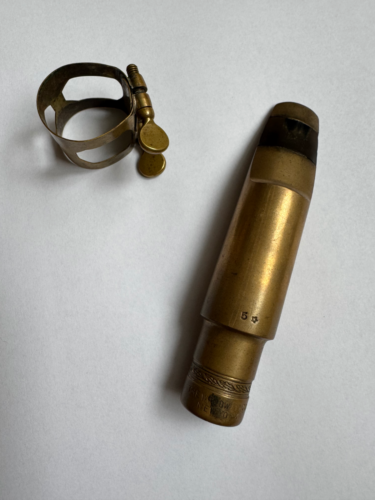 Vintage Tenor Saxophone Mouthpiece Woodwind Co. Metal 5* Super Rare!
