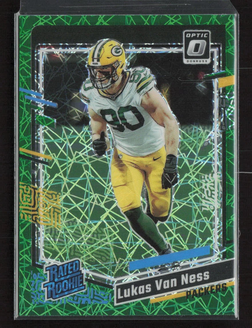 2023 Donruss Optic #240 Lukas Van Ness Green Velocity RC