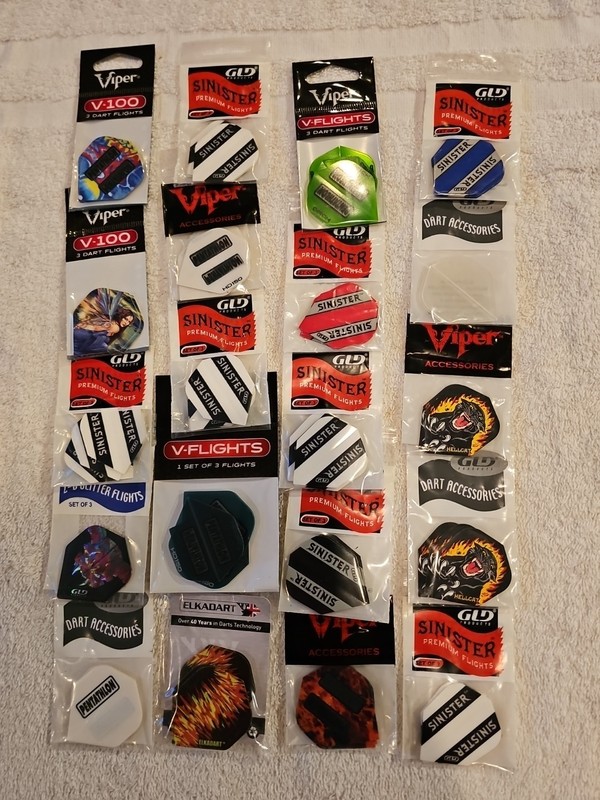 Dart Flights Mixed Standard  20 Sets. Lot 110