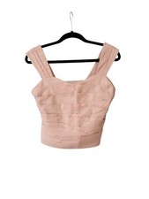 Express Sleeveless Blush Bandage Crop Top Siz...