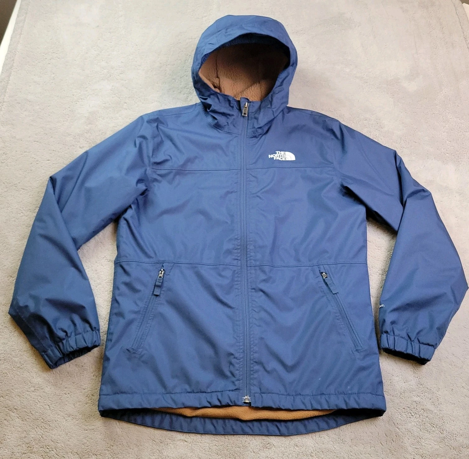 North Face Warm Storm Rain Jacket Boys Large 12 Blue Hooded Dryvent Fleece Lined
Opens in a new wind