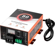 Vevor Rv Power Converter 80 Amp 110V Ac To 12V Dc Battery Charger