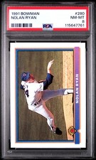 1991 BOWMAN #280 NOLAN RYAN PSA 8