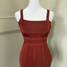 Guess Salisha Rust Bandage Bodycon Dress Size Small Bandage Bodycon Glamcore