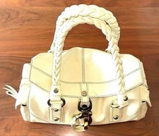 Borsa a mano Francesco Biasia in pelle bianca autentica borsa a tracolla borsetta