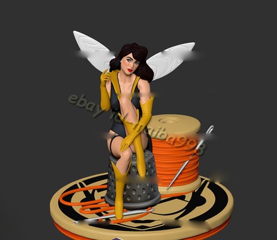 3D Print Wasp Bombshell Garage Kit Figure Model Kit Unassemble Unpainted GK