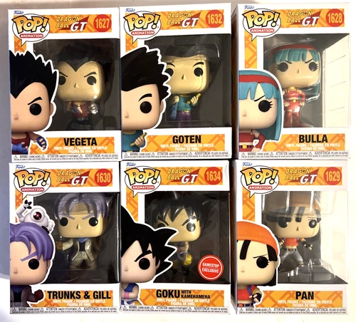6x Funko Pop Dragon Ball GT Lot – Goku Vegeta Trunks Pan Bulla Goten